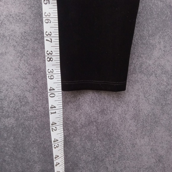 J.Crew Velvet Leggings Womens Sz.M Black Stretch Pants Holiday Formal Corpcore - Picture 5 of 5